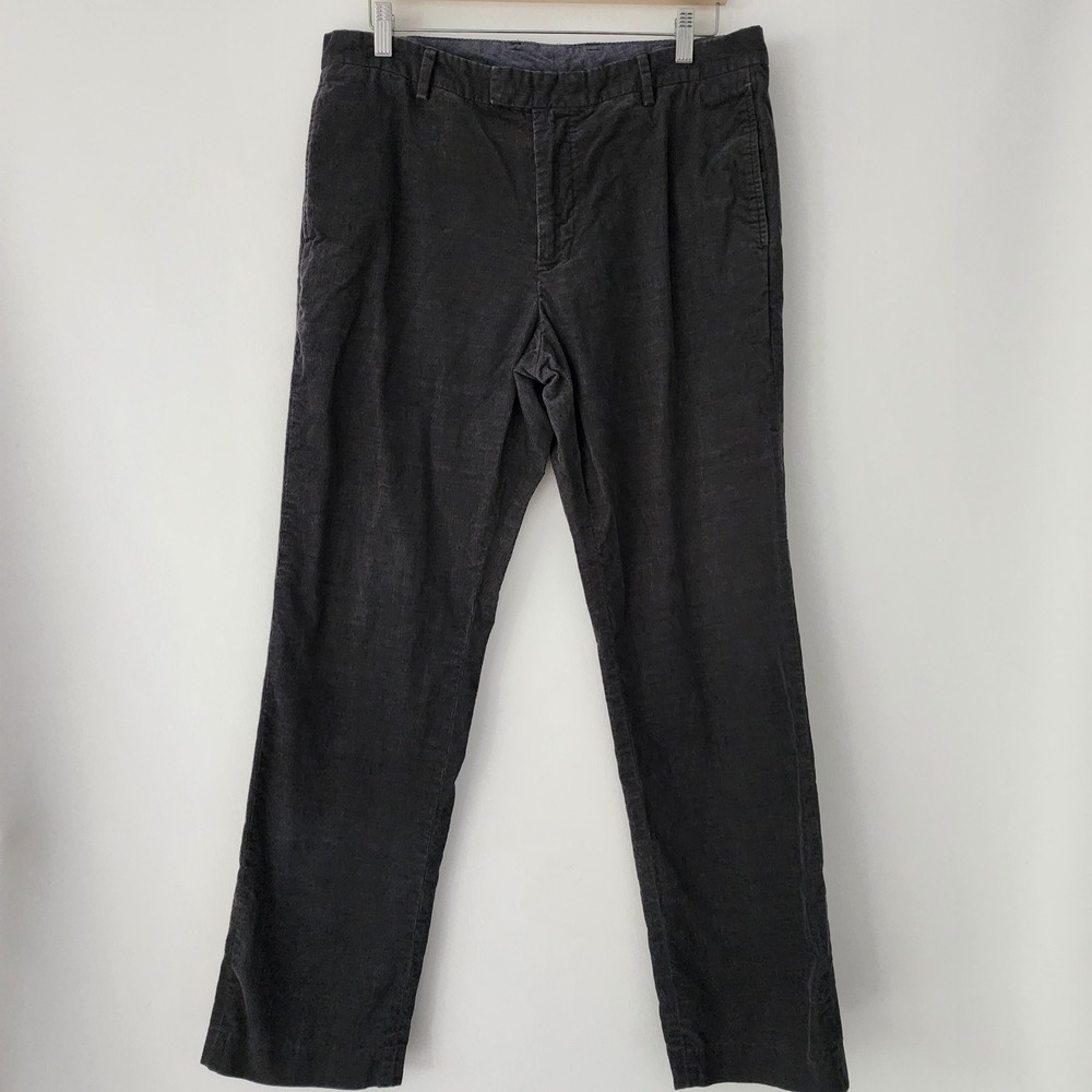 Bonobos Mens Corduroy Pants Size 35x32 Slim Fit Casual Dark‎ Gray